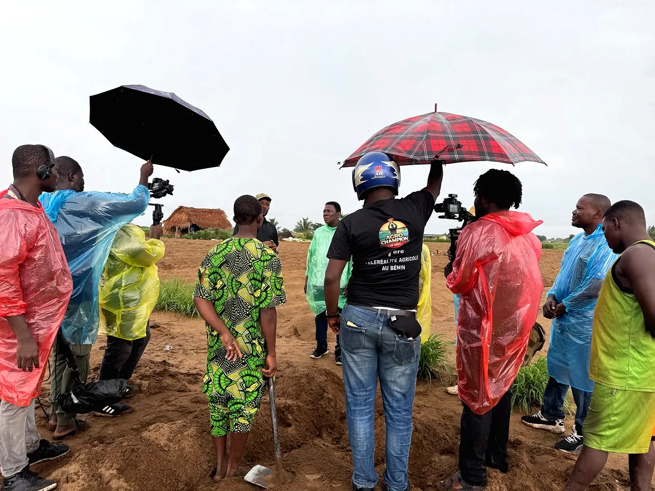 Filming in the rain during the Agro Champion competition